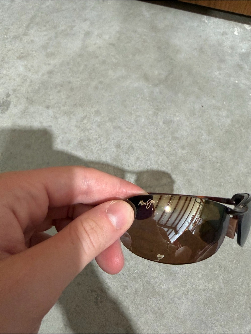 Maui Jim Brown Rimless Men's Sunglasses - Picture 2 of 5
